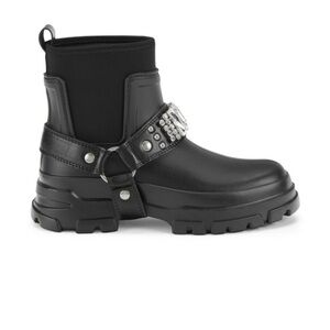 KARL LAGERFELD PARIS Rami Lug Sole Rhinestone Ankle Boots, Black, Size 8